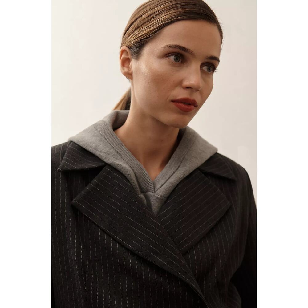 Maeve Anthropologie 80s Boxy Blazer Striped Jacket Size XS - Picture 4 of 11